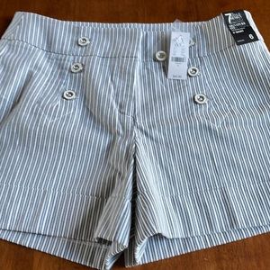 Gray and white stripped shorts never worn from NY&C